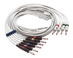 Welch Allyn Leadwire Set 10 Lead, 4 Limb Lead, 6 Precordial, Banana Clip, Replacable For use with CP 100 / CP 200 400293 Patient Cable