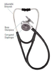 Welch Allyn Cardiology Stethoscope Harvey® DLX Blue 1-Tube 17 Inch Tube Triple Head Chestpiece