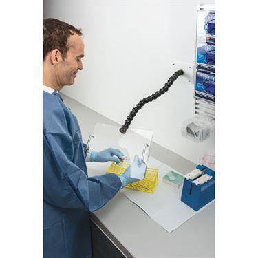 MarketLab Wall Mount Safety Shield with Gooseneck MarketLab Wall Mount Safety Shield with Gooseneck • 12"W x 4"D x 21"H ,1 Each - Axiom Medical Supplies
