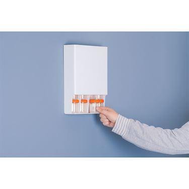 MarketLab Wall-Mounted Specimen Cup Dispensers 90mL • 10.625"W x 2.75"D x 13.125"H ,1 Each - Axiom Medical Supplies