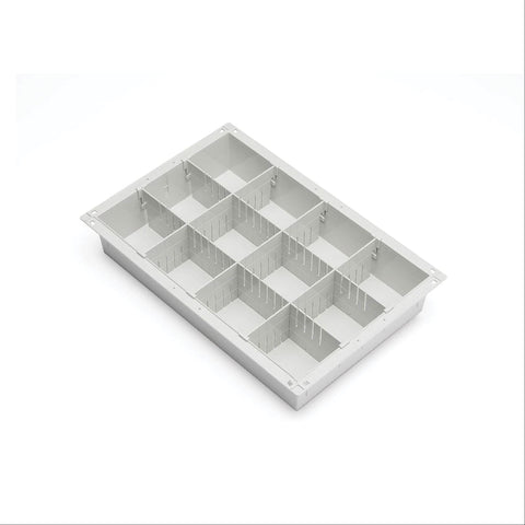 Wide Procedure Cart Tray and Shelf Accessories 4" Tray • 3 Short and 2 Long Dividers ,1 Each - Axiom Medical Supplies