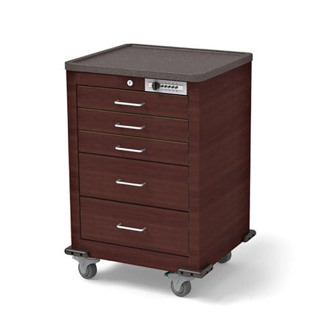 Woodgrain Med Jr Steel Cart Cherry Woodgrain ,1 Each - Axiom Medical Supplies