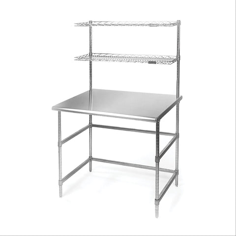 adjusTable Cleanroom Stainless Steel Stations with Overhead System 48"W x 30"D x 63"H ,1 Each - Axiom Medical Supplies