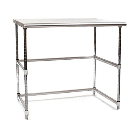 adjusTable Cleanroom Stainless Steel Tables 48"W x 30"D x 34.5"H ,1 Each - Axiom Medical Supplies