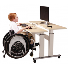 Bi-level Computer Workstation with ADA Signage