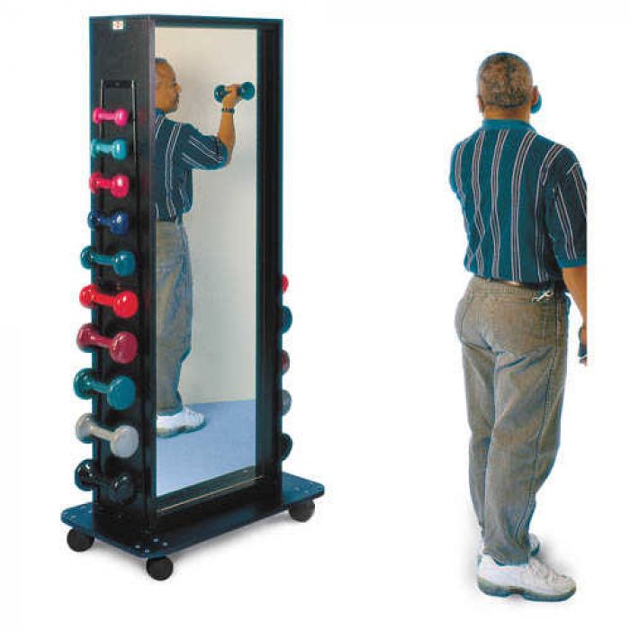 Combination Weight Rack with Mirror – Axiom Medical Supplies