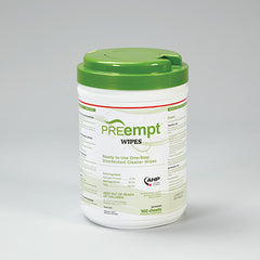 PREempt™ One-Step Surface Cleaner and Disinfectant Wipes, 6 x 7, Canister H-19954-14598