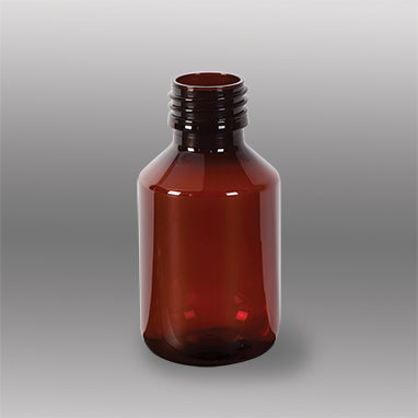 Amber Plastic Bottles Only, 100mL H-10289-12092