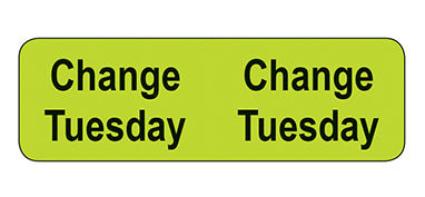 Tube Change Labels/Tuesday H-2892-13174