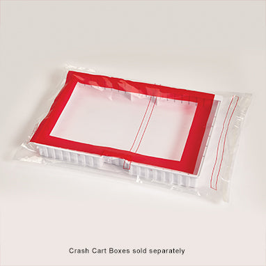Security Bags w/ Red Border for<br>Full-Size Crash Cart Boxes, 29 x 20 H-7510-14132