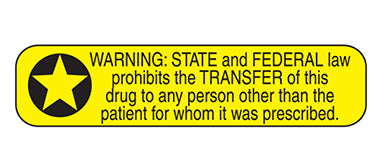 Warning State and Federal Law Labels H-2111-14383