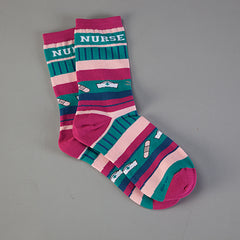 Crazy Stripe Nurse Socks H-N205-15198