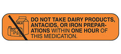 Do Not Take Dairy Products Labels H-2004-15954