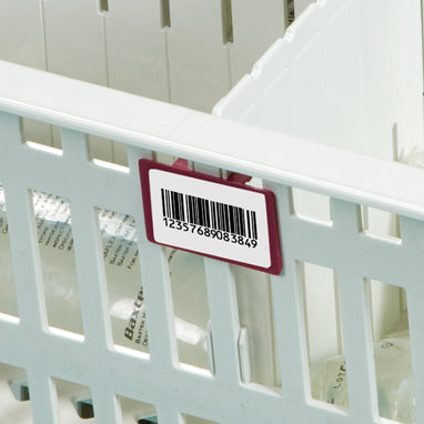 Label Holders for Easy Exchange System Cart Baskets, Trays and Flip and Stack Storage Baskets, Case H-17972-31-12125