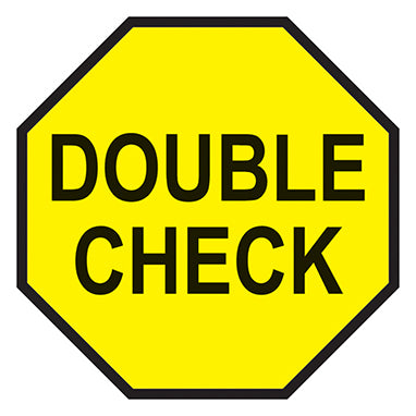 Double Check Labels H-18586-15095