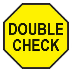 Double Check Labels H-18586-15095