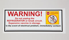 Warning Do Not Unplug Refrigerator Label H-19894-19892