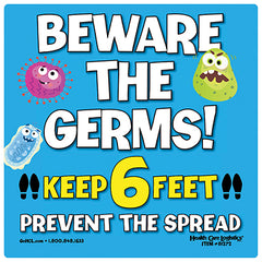 Beware the Germs Magnet, 5 x 5 H-81272-16358