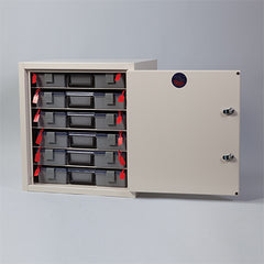 Six-Shelf Narcotic Cabinet, 2 Locks, 1 Door, 19x20x14 H-3785-20455