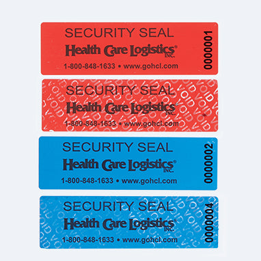 Tamper-Evident Void Message Seals, Numbered, Residue