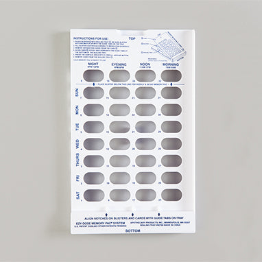 Plastic Sealing Tray for 31-Day Blister Cards H-19116-20157