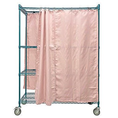 Antimicrobial Storage Cart with Curtains, 60" H-20461-16296