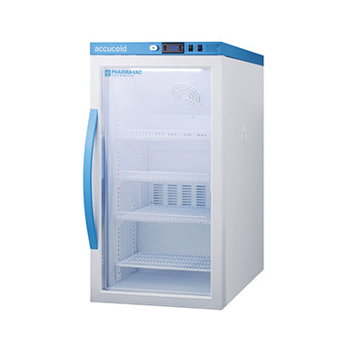 Accucold™ Pharma-Vac Freestanding Glass Door Refrigerator, 3 cu. ft. H-20433-15426