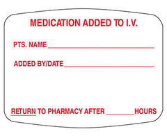 Medication Added To I.V. Labels H-2403-13166