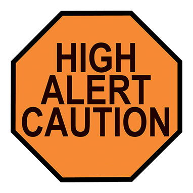 High Alert Agent Octagon Vinyl Labels for Automated Dispensing Cabinets H-17353-15086