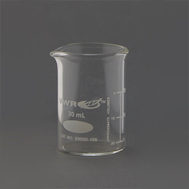 Glass Beaker, 30mL H-3372-17640