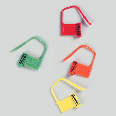 Heavy-Duty Padlock Seals, Numbered, Orange H-7832-12034