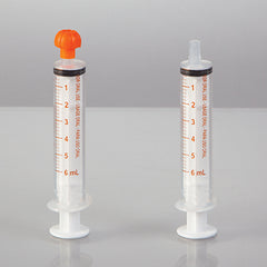 NeoMed Oral Dispensers with Tip Caps, 6mL, Clear/Amber Markings, 25 Pack H-19411CA-01-16562