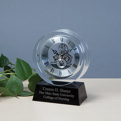 Quartz Skeleton Table Clock, Personalized H-G280-13646