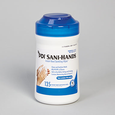 Sani-Hands Hand Sanitizing Wipes, Canister, 6 x 7-1/2 H-7382-13254