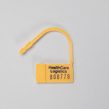 Heavy-Duty Nylon Padlock Seals, Numbered, Yellow H-7687-12071