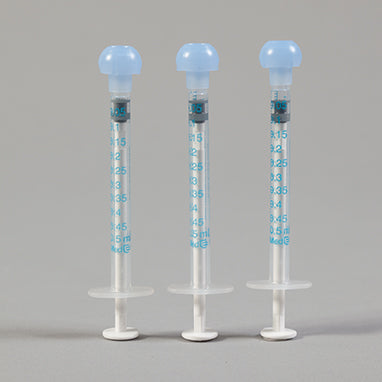 ExactaMed™ Oral Dispensers w/ Tip Caps, 0.5mL - Clear H-7872-17730