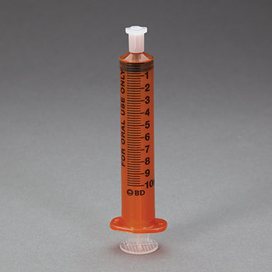 BD™ Oral Dispensers with Tip Caps, 10mL, Amber H-6810A-16795