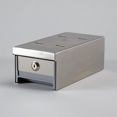 Small Locking Refrigerator Storage Box, Stainless Steel H-3725-14279