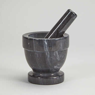 Black Marble Mortar and Pestle H-HA500-12197