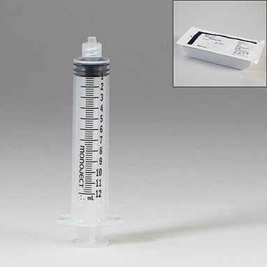 Sterile Monoject™ Luer-Lock Syringes, Pharmacy Tray, 12mL, Case H-20045-31-12057