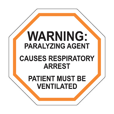 Warning Paralyzing Agent Clings, 2 x 2 H-2319-15115