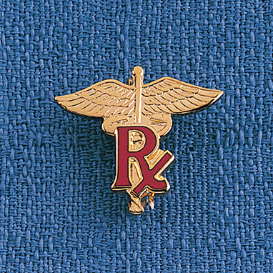 Rx Caduceus Lapel Pin H-P190-12169