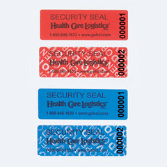 Tamper-Evident Void Message Seals, Numbered, No Residue
