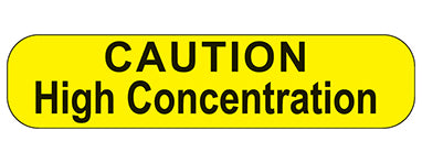 Caution High Concentration Labels H-17497-14371