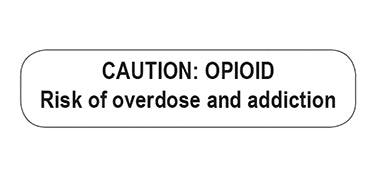 CAUTION: OPIOID Risk of Overdose and Addiction Labels H-2292-15524