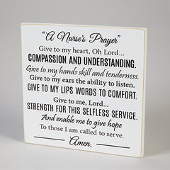 Nurse's Prayer Rustic Wood Sign H-N234-13826