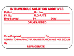 Intravenous Solution Additives Labels H-2302-13163