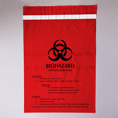 Stick-On Biohazard Bags, Large, 12 x 14 H-9938-16253