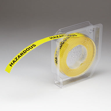 Hazardous Tamper Tape, Yellow, 50'L x 1/2"H H-19703-14611