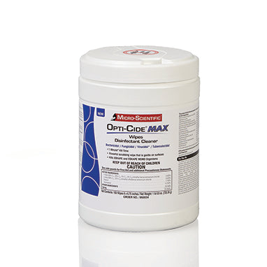 Opti-Cide MAX Disinfectant Cleaner Wipes, 6 x 6-3/4, Canister, Case H-20084-31-13275